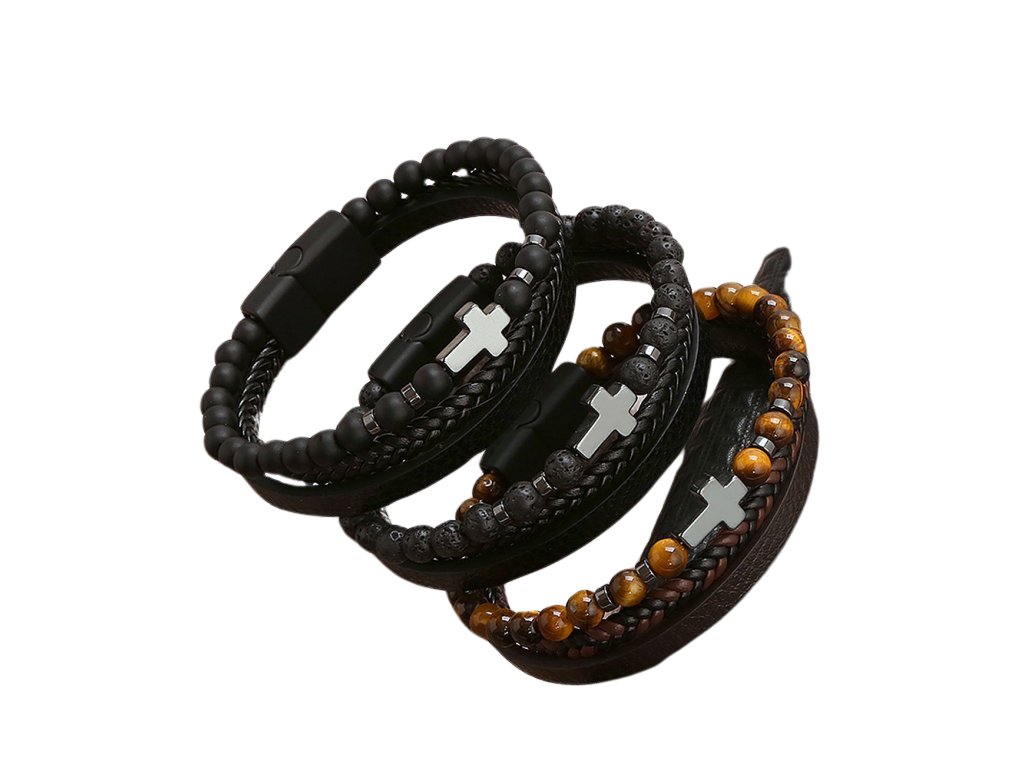 Pánský náramek Emilio - černý