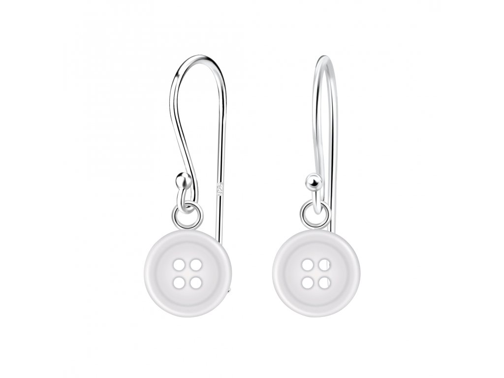 Stříbrné knoflíkové náušnice