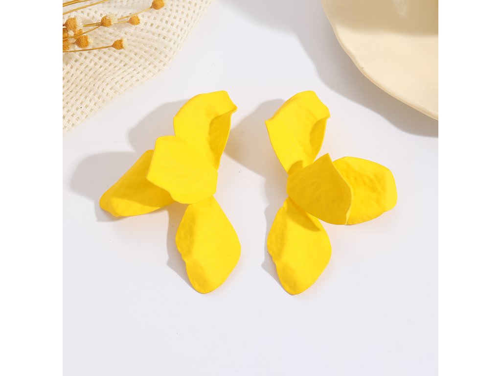 Náušnice Flor de Sol - žluté
